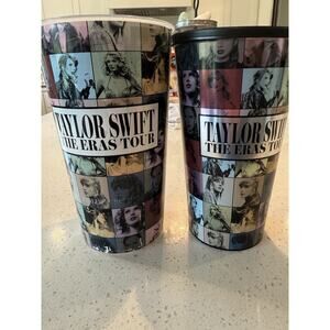 Taylor Swift Era’s Tour Cup‎ Set F 2 One With Lid different sizes